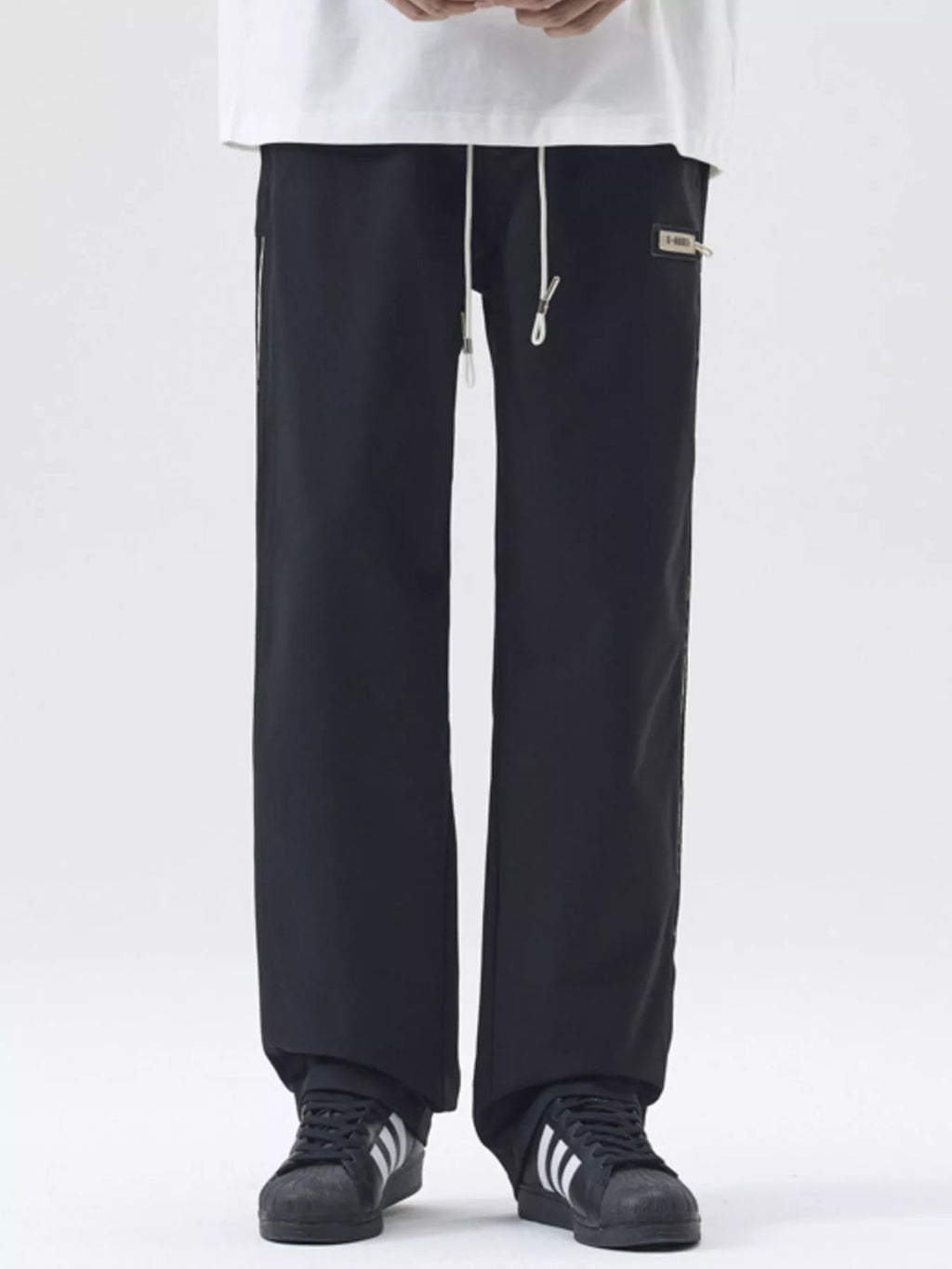 Men's Full Size Side Striped Wide Leg Casual Pants Plus Size