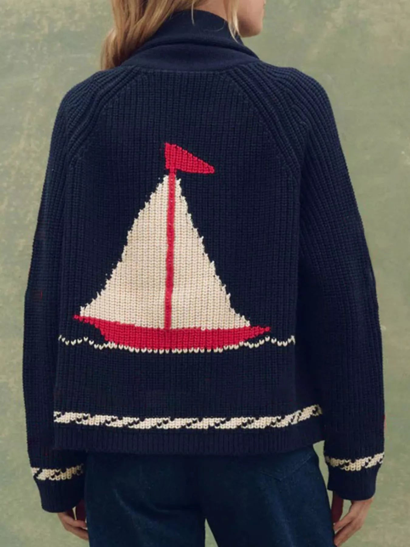 Open Front Long Sleeve Cardigan