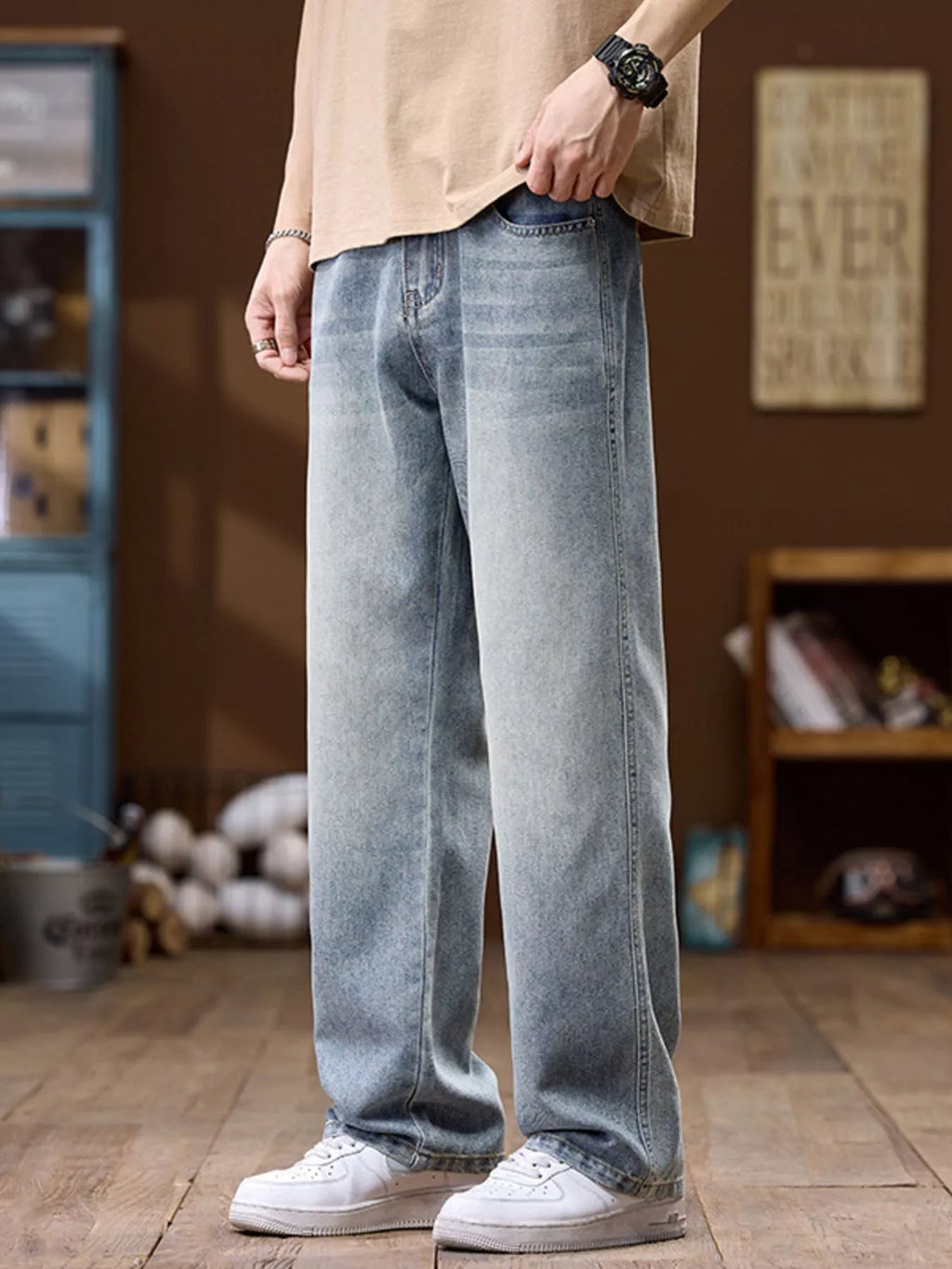 Men's Wide Leg Jeans