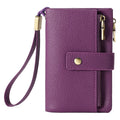 Solid Color Leather Wallet