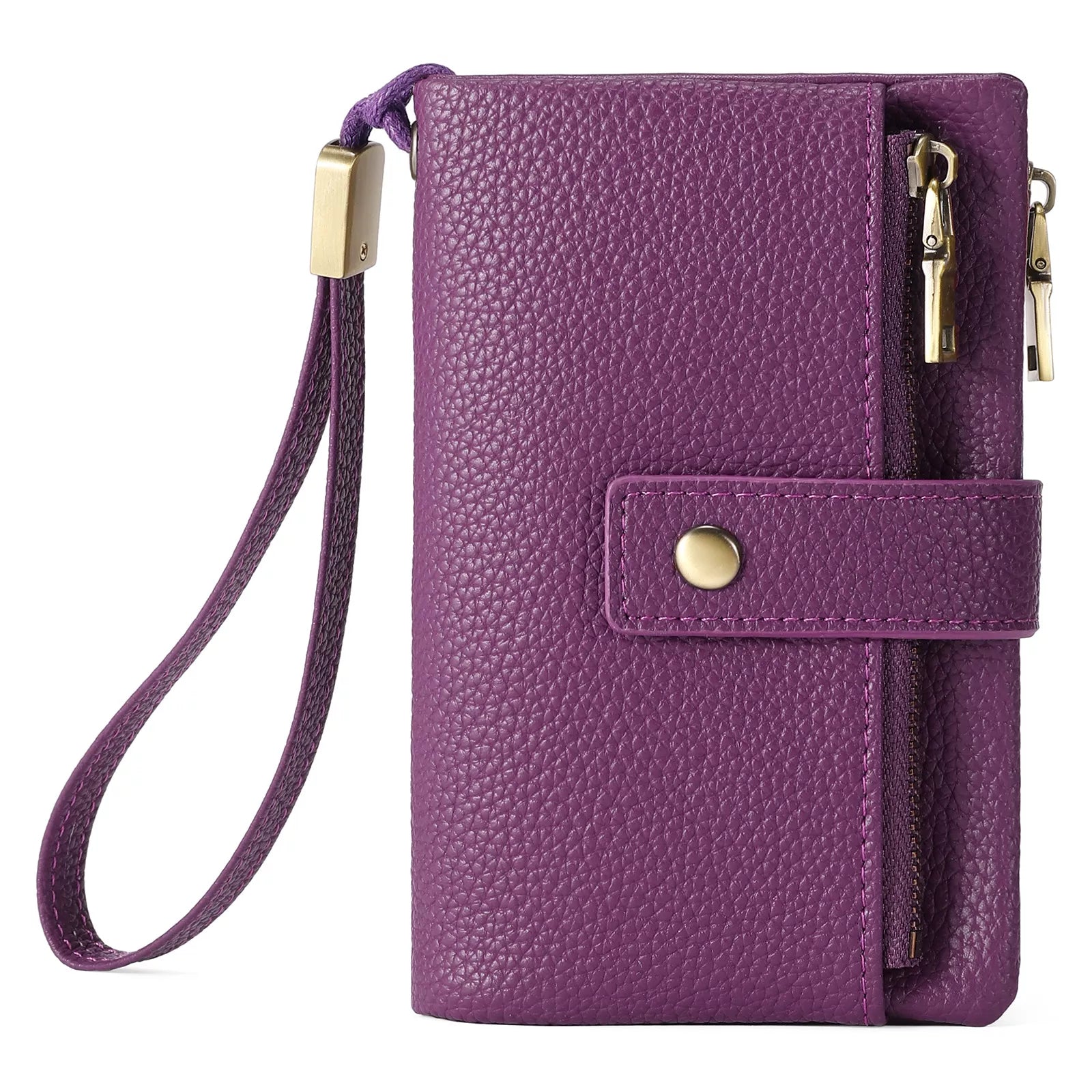 Solid Color Leather Wallet