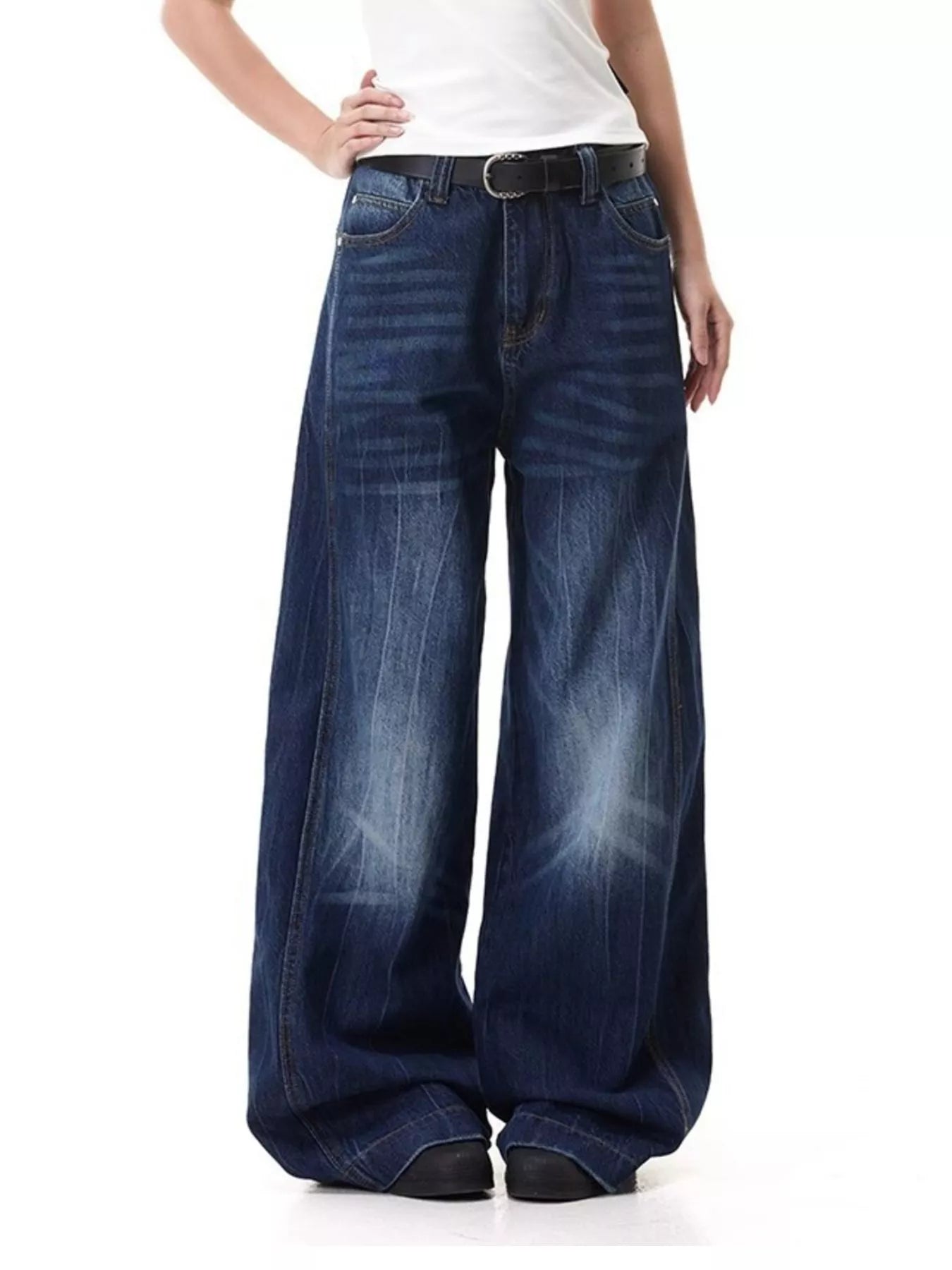 Men's Full Size Wide Leg Jeans Plus Size