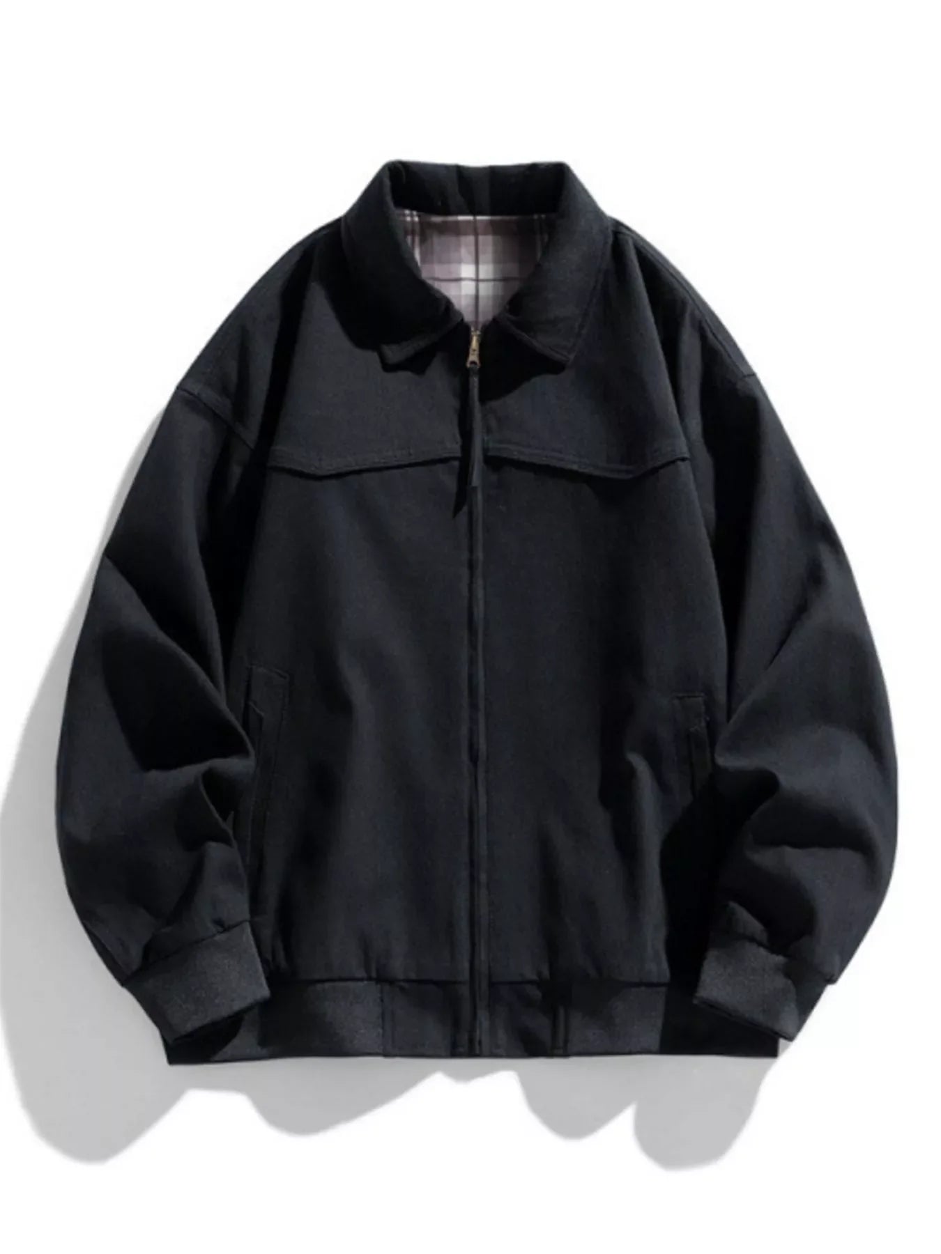 Men's Full Size Zip Up Long Sleeve Jacket Plus Size