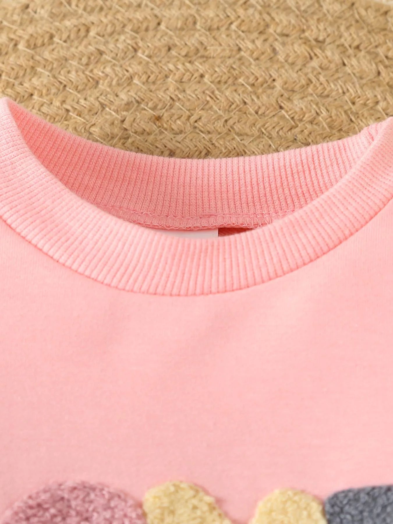 Children's Letter Round Neck Top and Pants Set