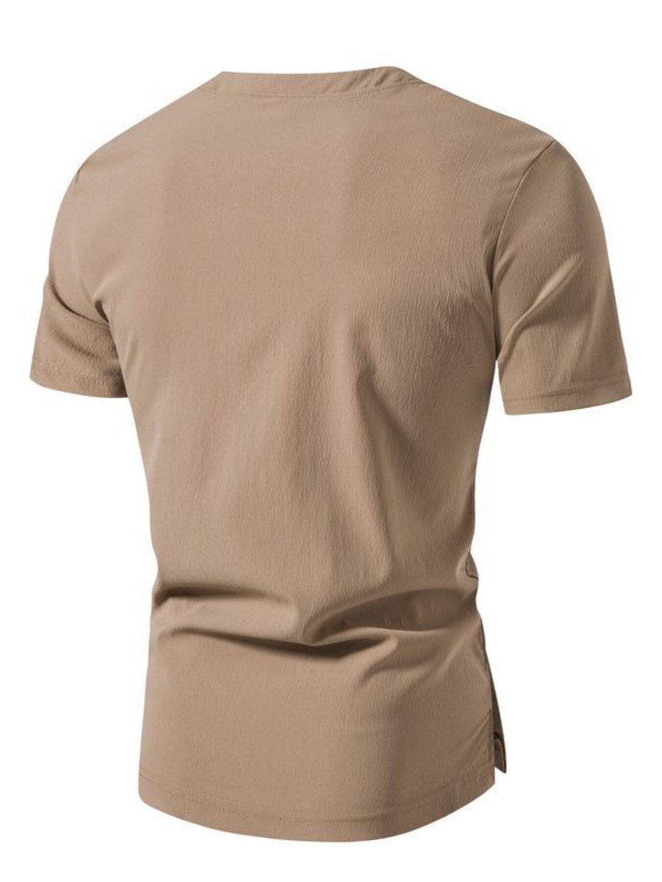 Men's Plus Size Casual Button Henley T-Shirt