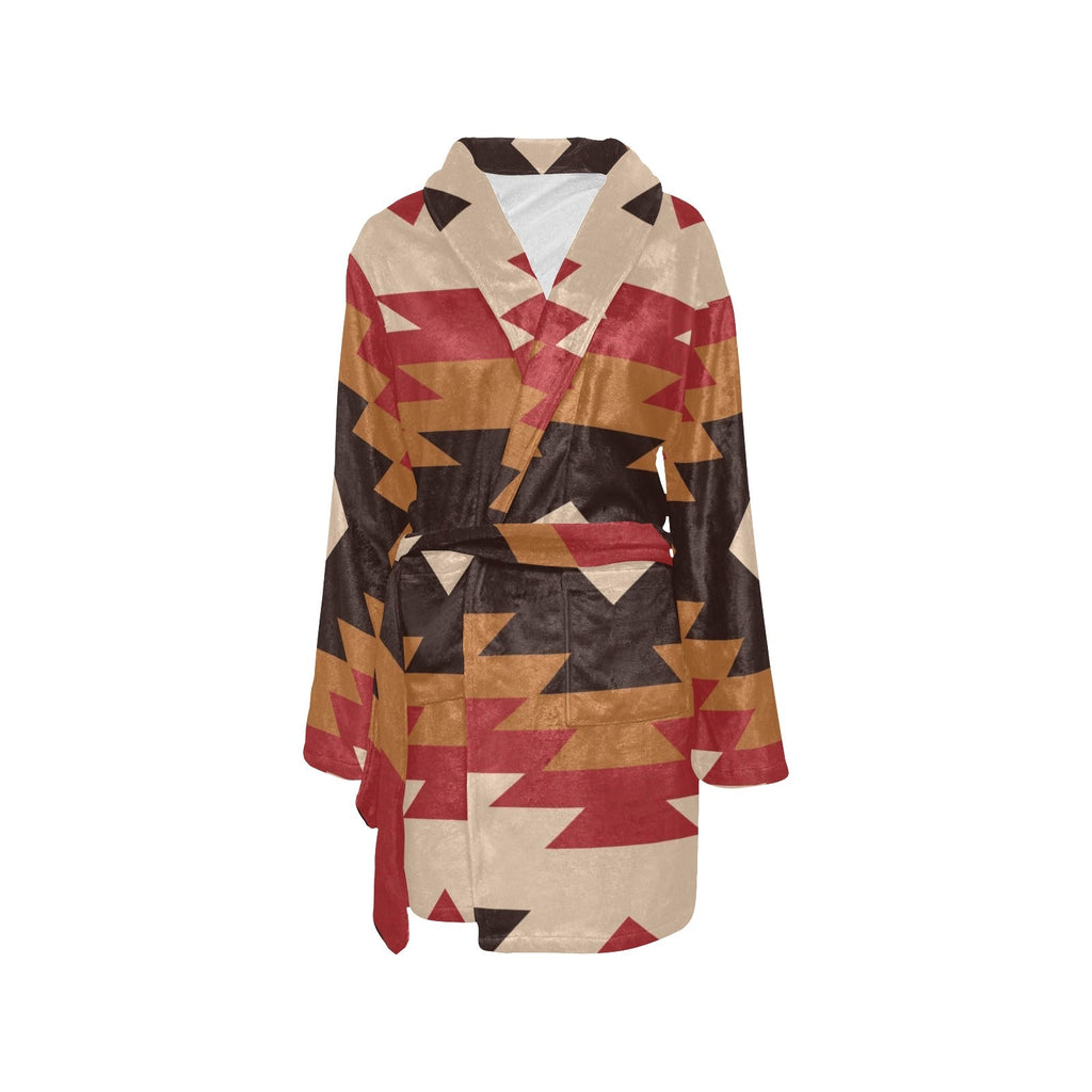 Baha Ranch Red Aztec Women's Western Bath Robe