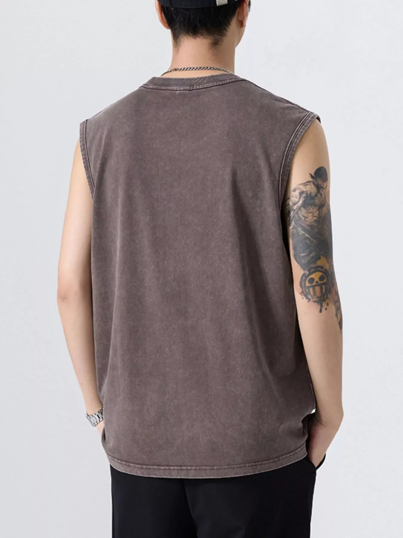 Men's Plus Size Round Neck Tank