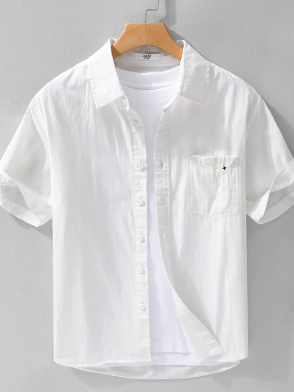 Men's Plus Size Button Up Short Sleeve Shirt