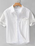 Men's Plus Size Button Up Short Sleeve Shirt