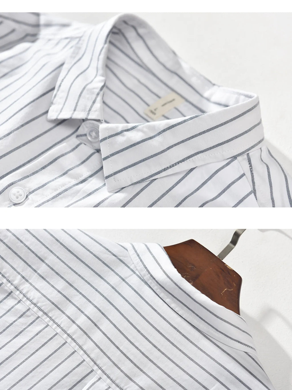 Men's Plus Size Striped Button Up Long Sleeve Shirt