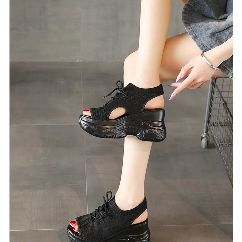 Lace Up Platform Sandals