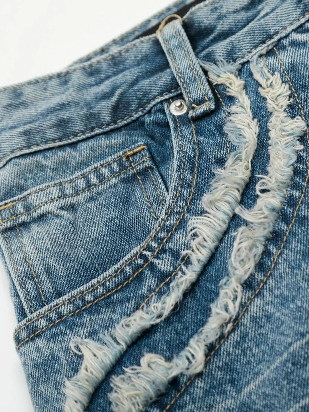 Men's Wide-Leg Vintage Wash Jeans