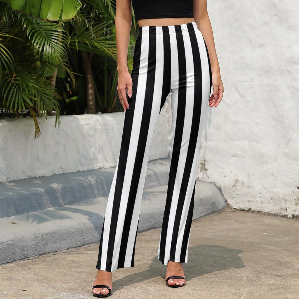 Baha Ranch Beetlejuice Striped Flare Pants