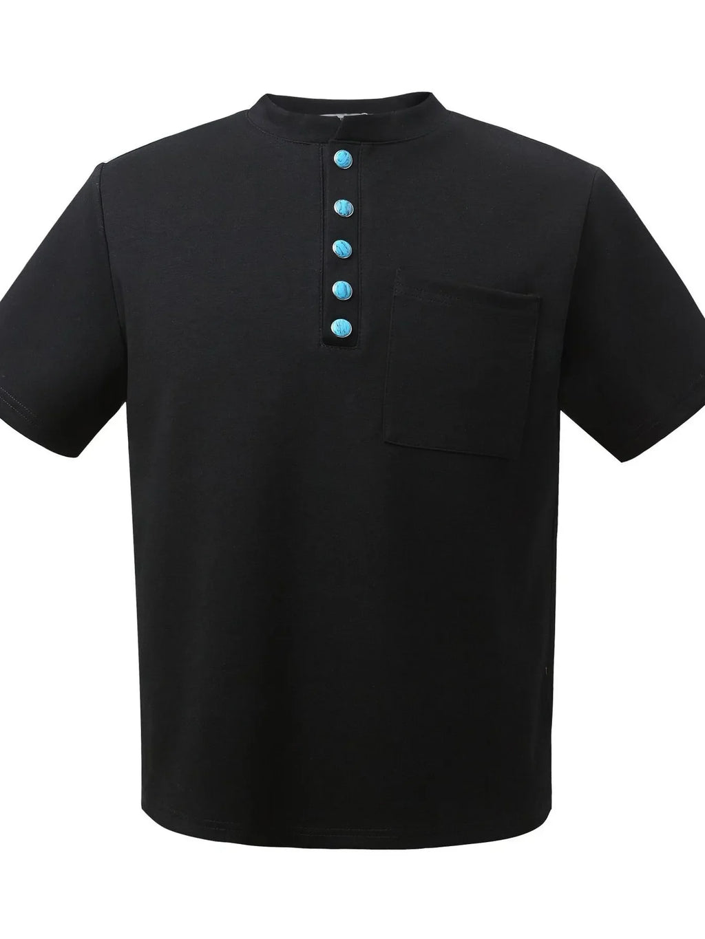 Men's Half Button Short Sleeve Henley T-Shirt
