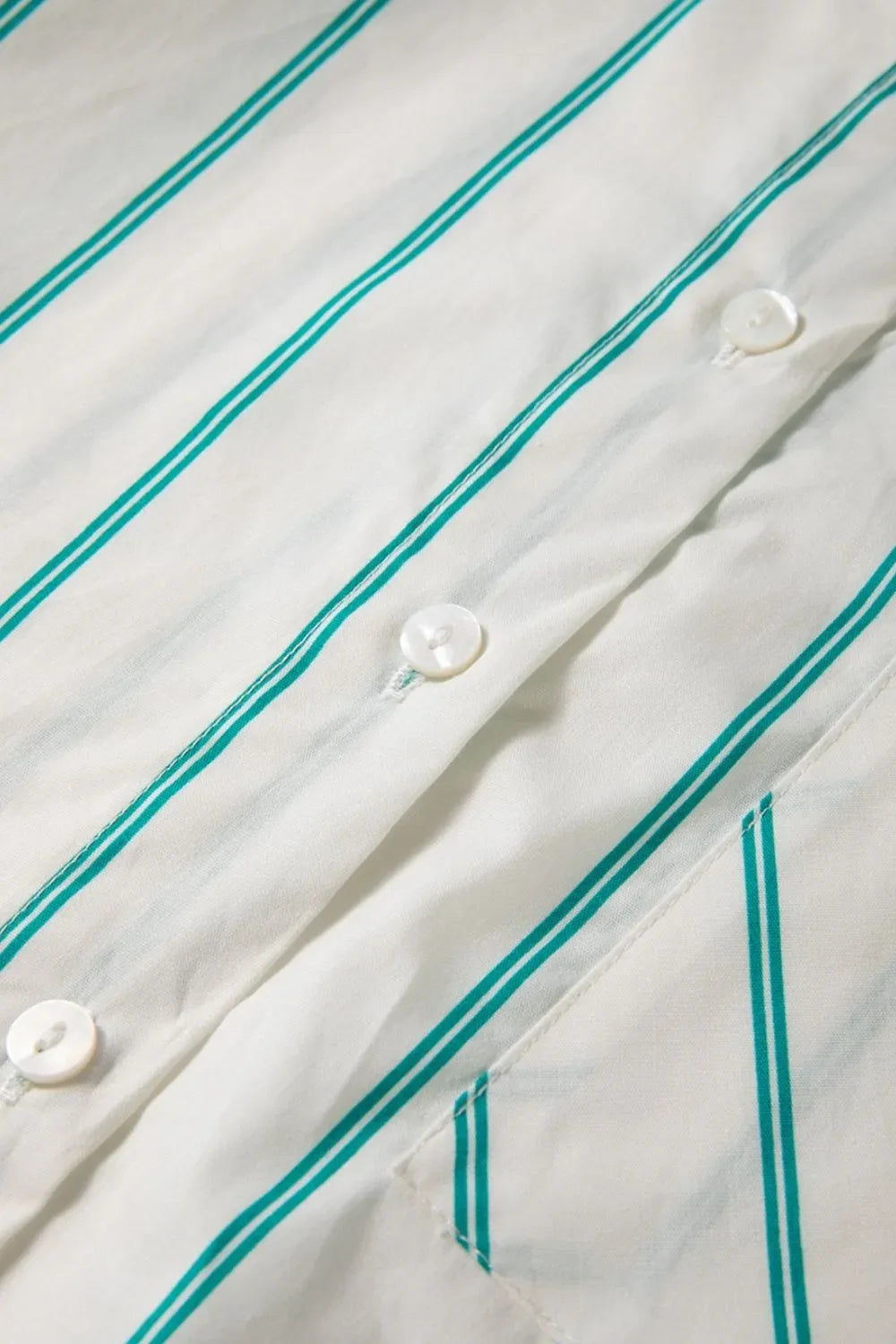 St Patricks Striped Wide Short Sleeve Shift Mini Shirt Dress