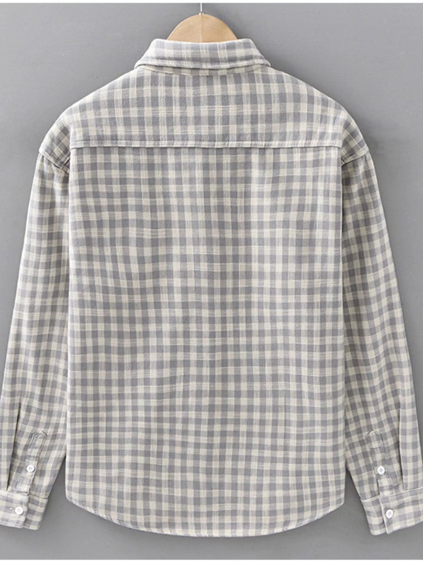 Men's Plus Size Plaid Casual Long Sleeve Shirt