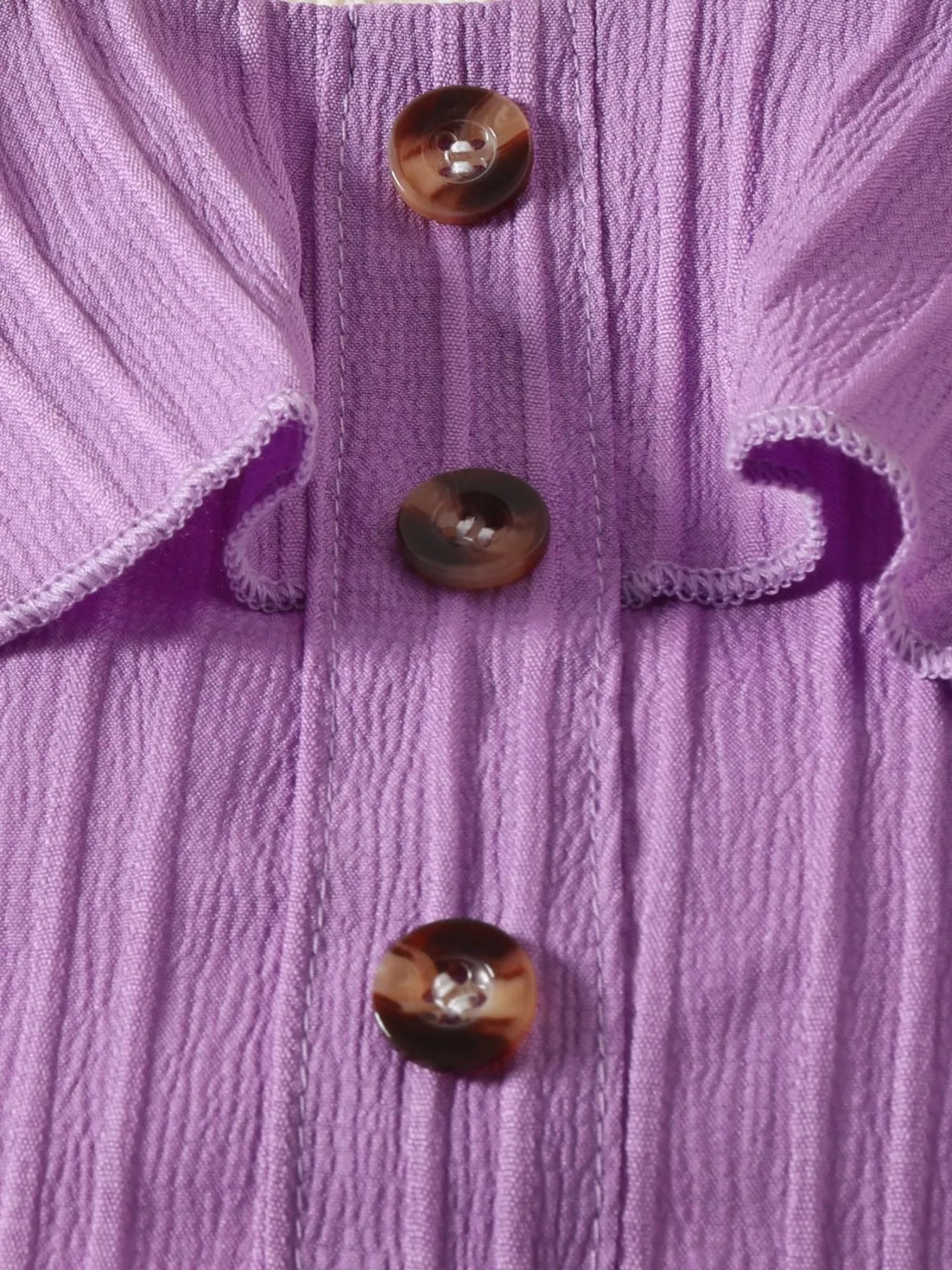 Children's Ribbed Ruffle Trim Top & Shorts Set