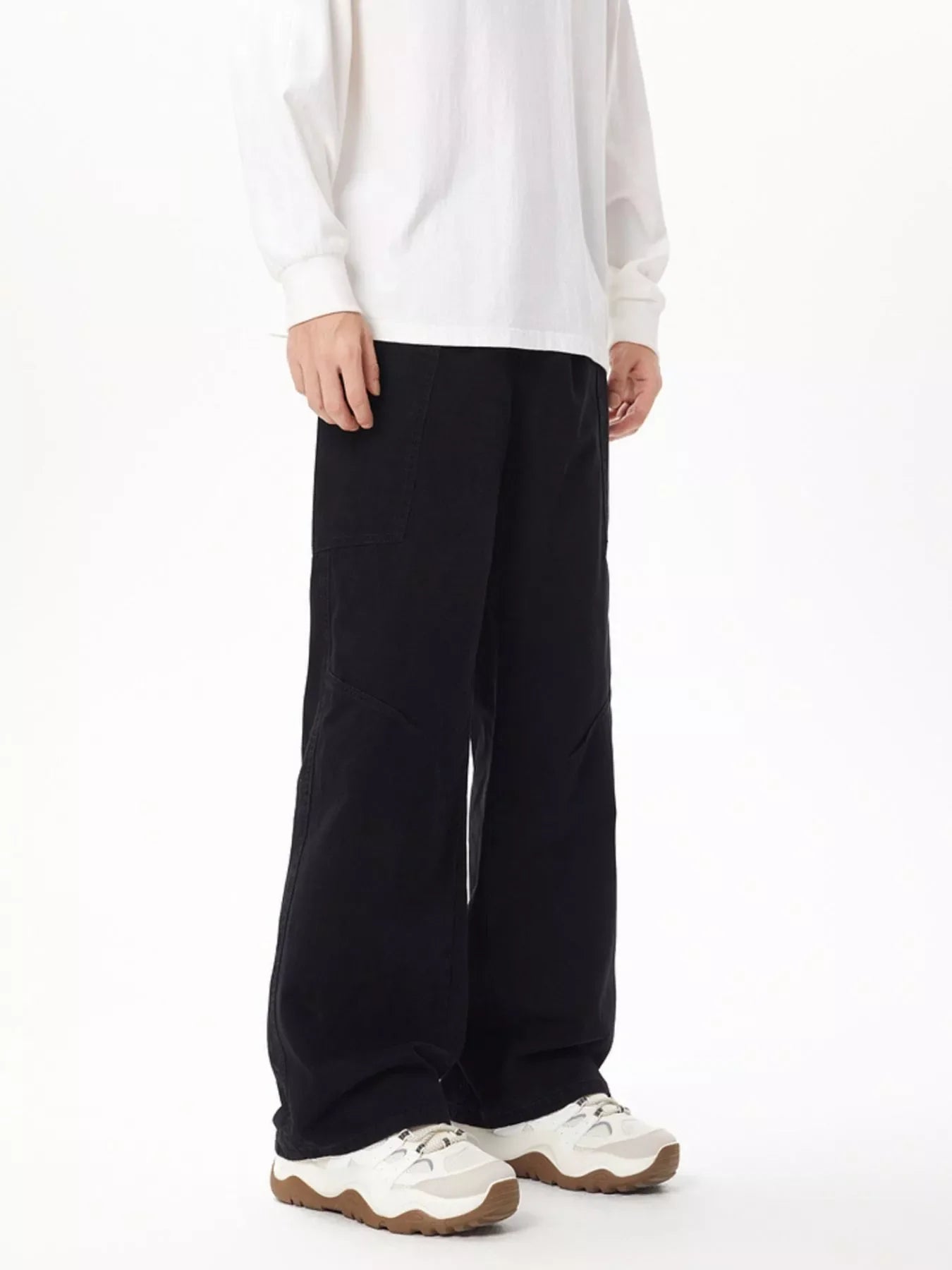 Men's Full Size Wide Leg Cargo Jeans Plus Size