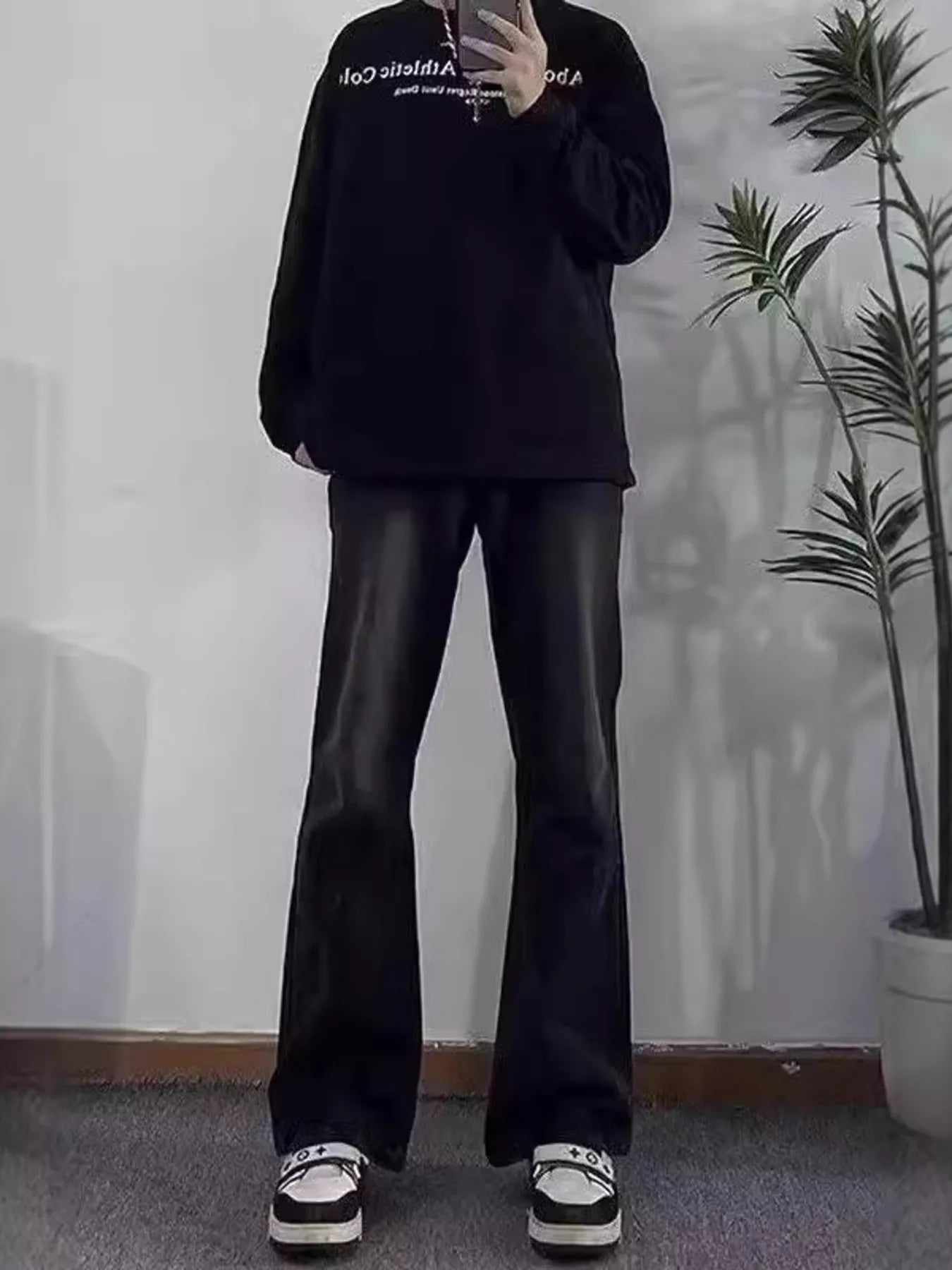 Men's Full Size Pocketed Flare Jeans Plus Size