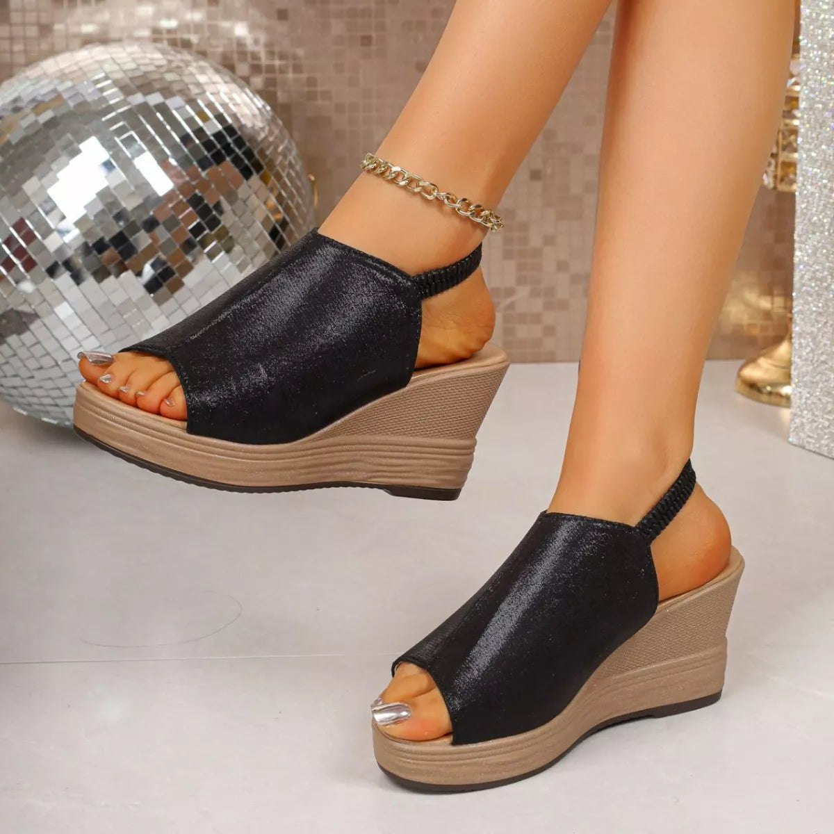 Open Toe Wedge Sandals