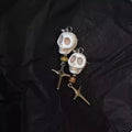 Skull Cross Drop Earrings
