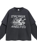 Men's Graphic Round Neck Long Sleeve T-Shirt