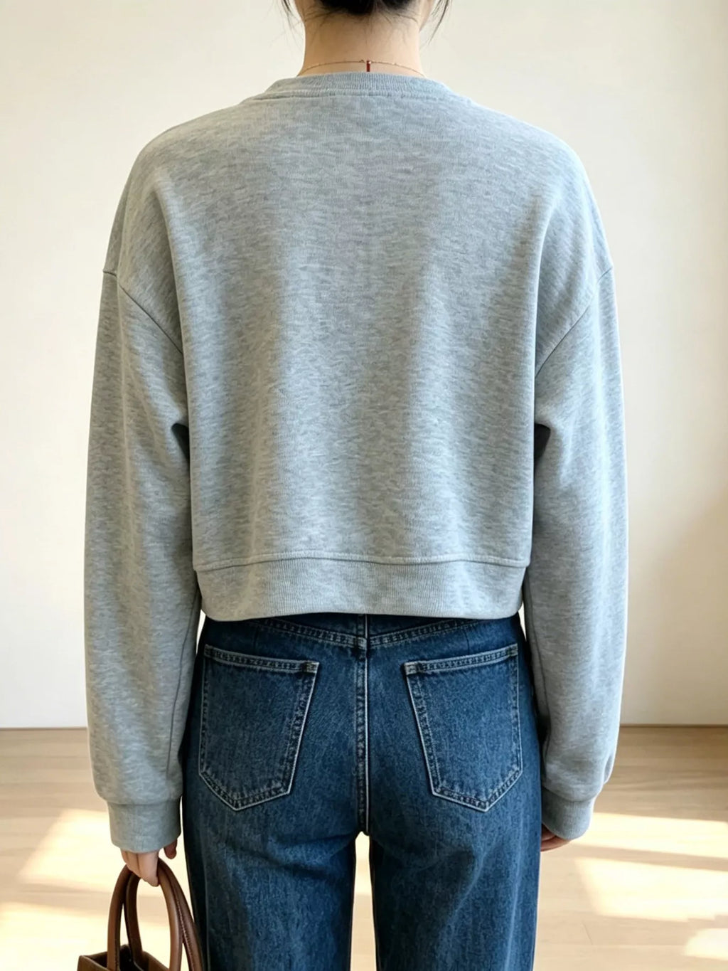 Crew Neck  Drop Shoulder Sweatshirt