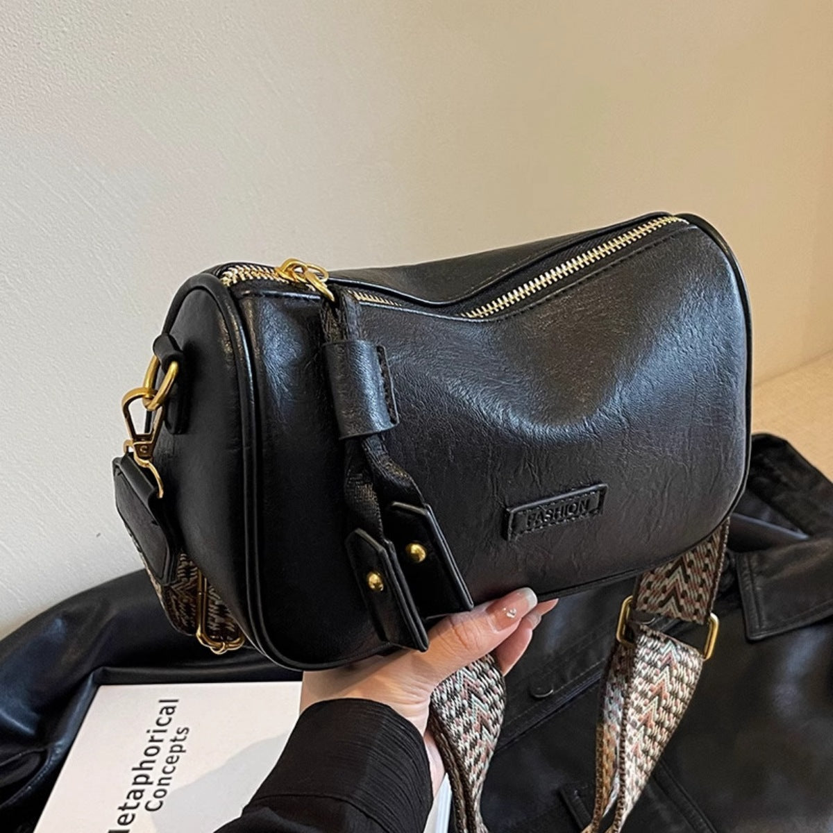 Wide Strap Crossbody Bag
