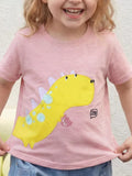 Children's Striped Dinosaur Short Sleeve Tee