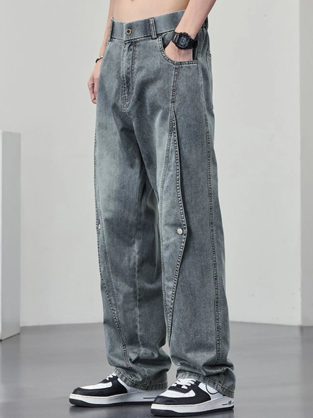 Men's Plus Size Wide Leg Jeans