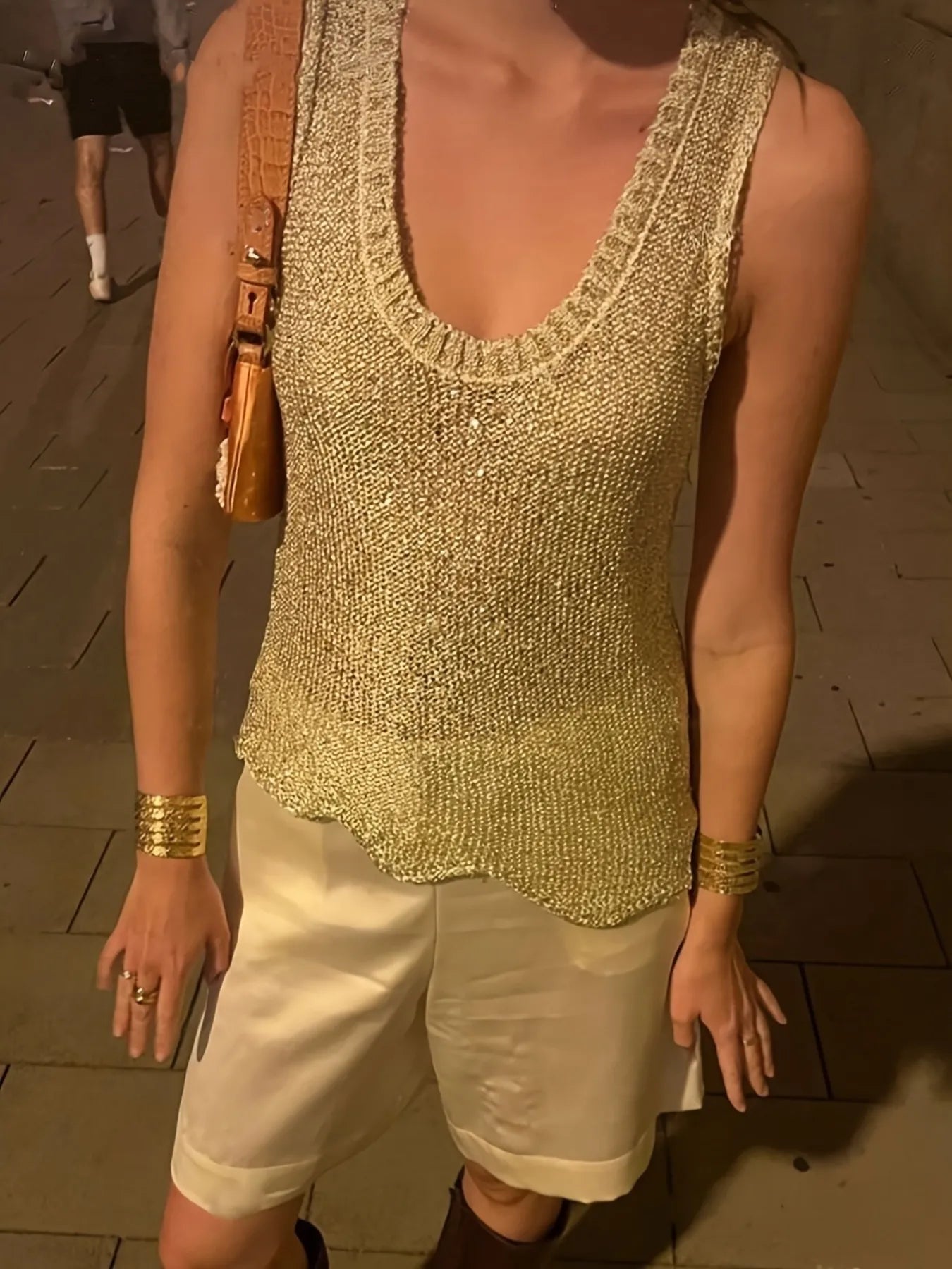 Scoop Neck Sweater Vest