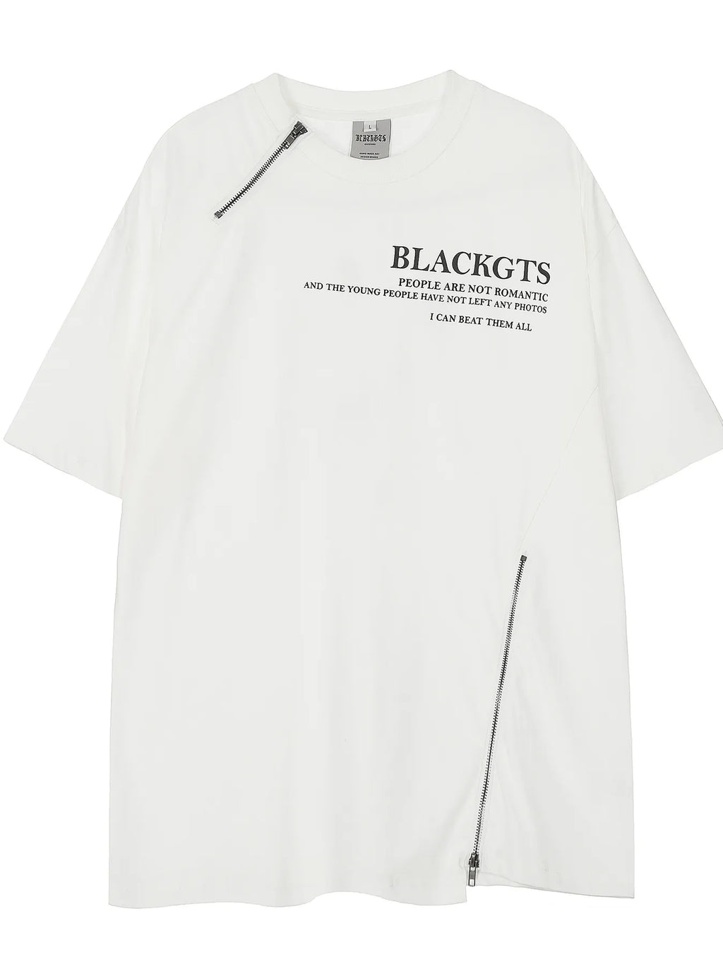 Men's Zip Detail Round Neck T-Shirt