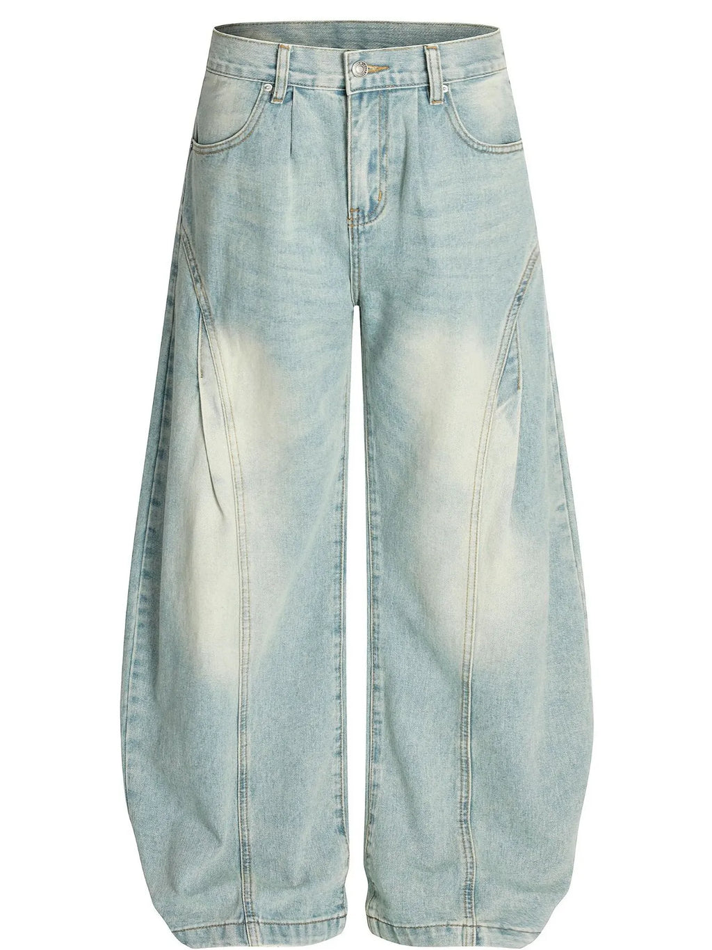 Men's Washed Wide Leg Jeans