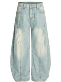 Men's Washed Wide Leg Jeans