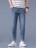 Men's Straight-Leg Wash Jeans