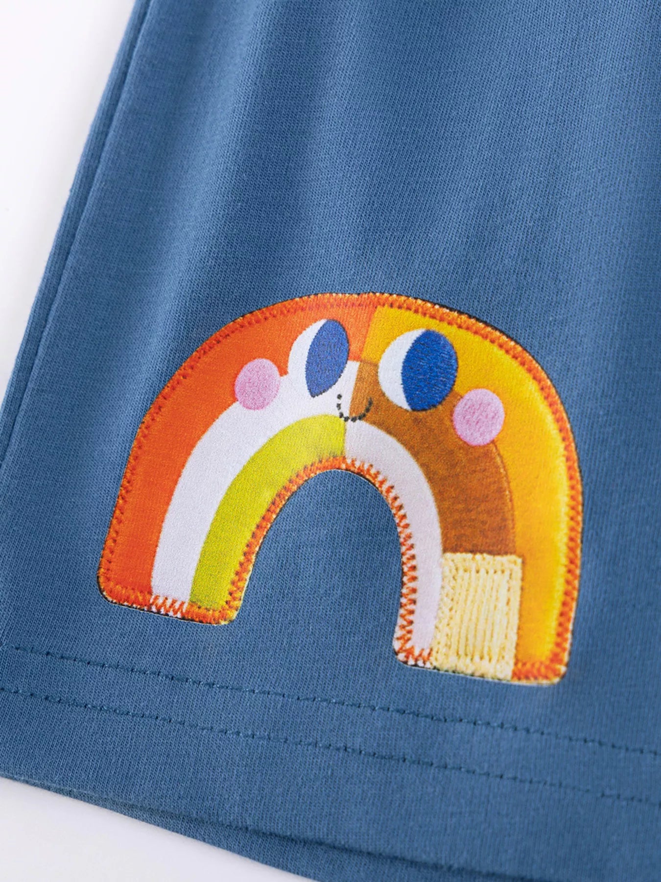 Children's Striped Tee & Rainbow Shorts Set