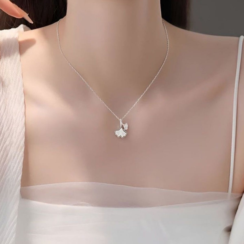 Ginkgo Leaf Pendant Necklace