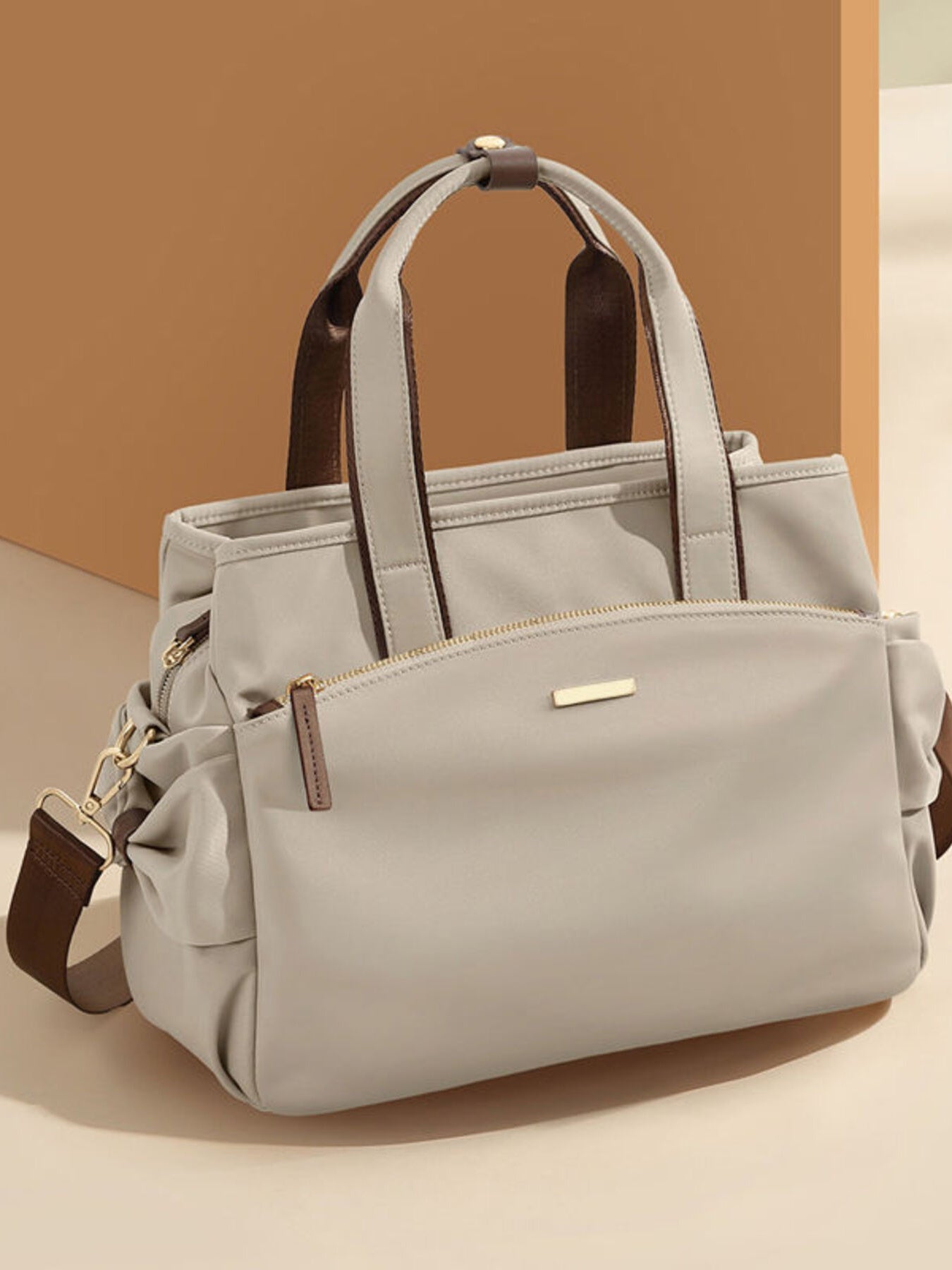 Top Handle Nylon Shoulder Bag