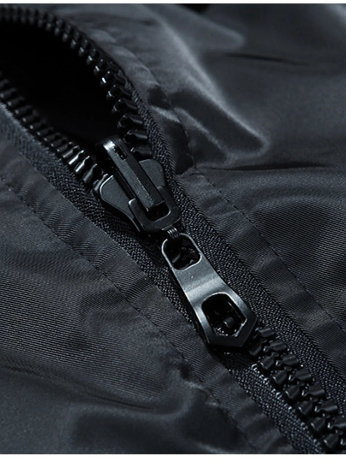 Men's Plus Size Zip Up Long Sleeve Bomber Jacket