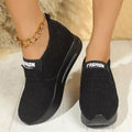 Round Toe Platform Slip-Ons