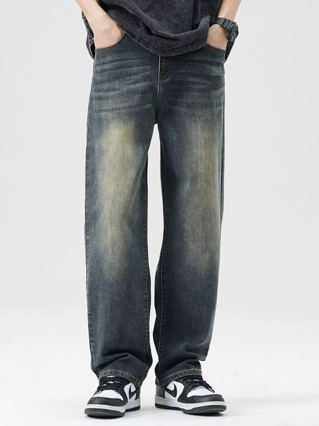Men's Wash Loose Fit Jeans