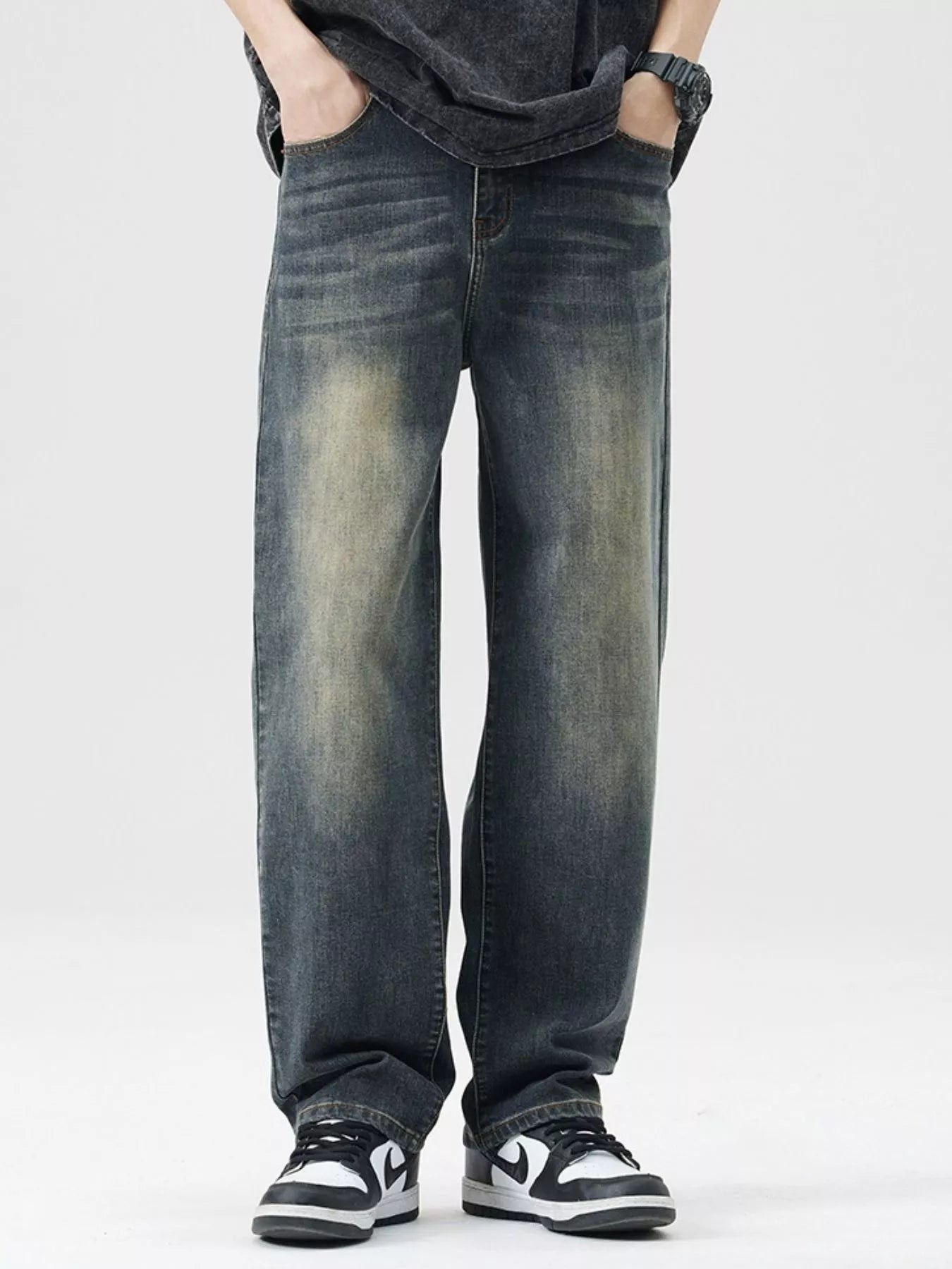 Men's Wash Loose Fit Jeans