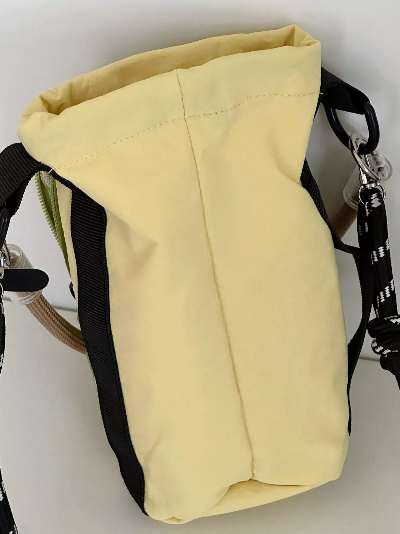 Drawstring Crossbody Bag with Front Pocket
