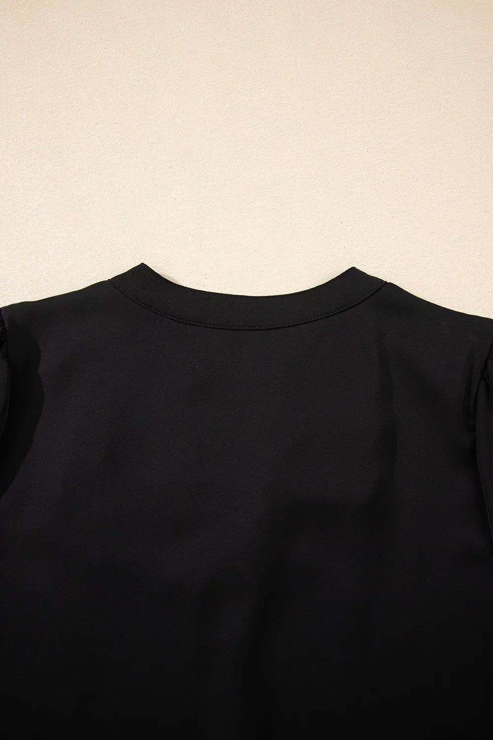 Short Sleeve Notched Blouse