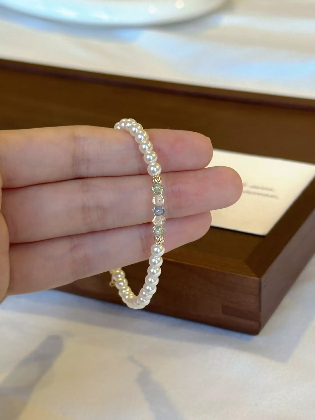18K Gold-Plated Pearl Bracelet