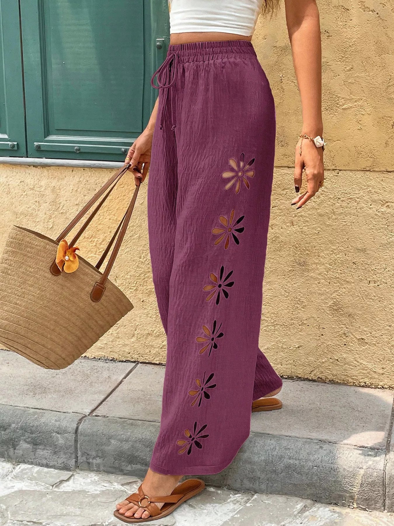 Casual Wide-Leg Pants