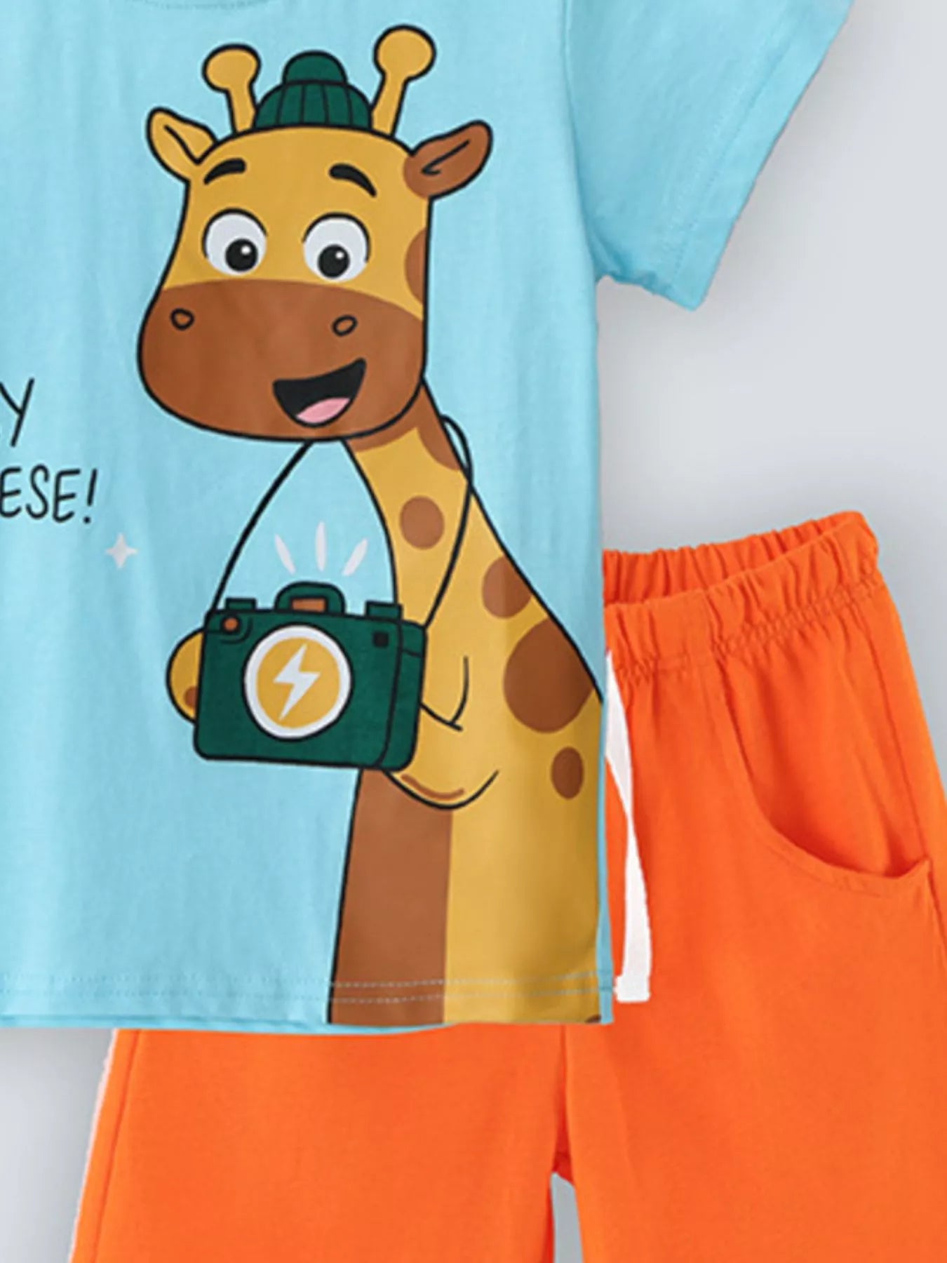 Children's Giraffe T-shirt and Shorts Set