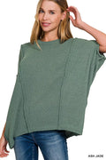 Zenana Drop Shoulder Short Sleeve Knit Top