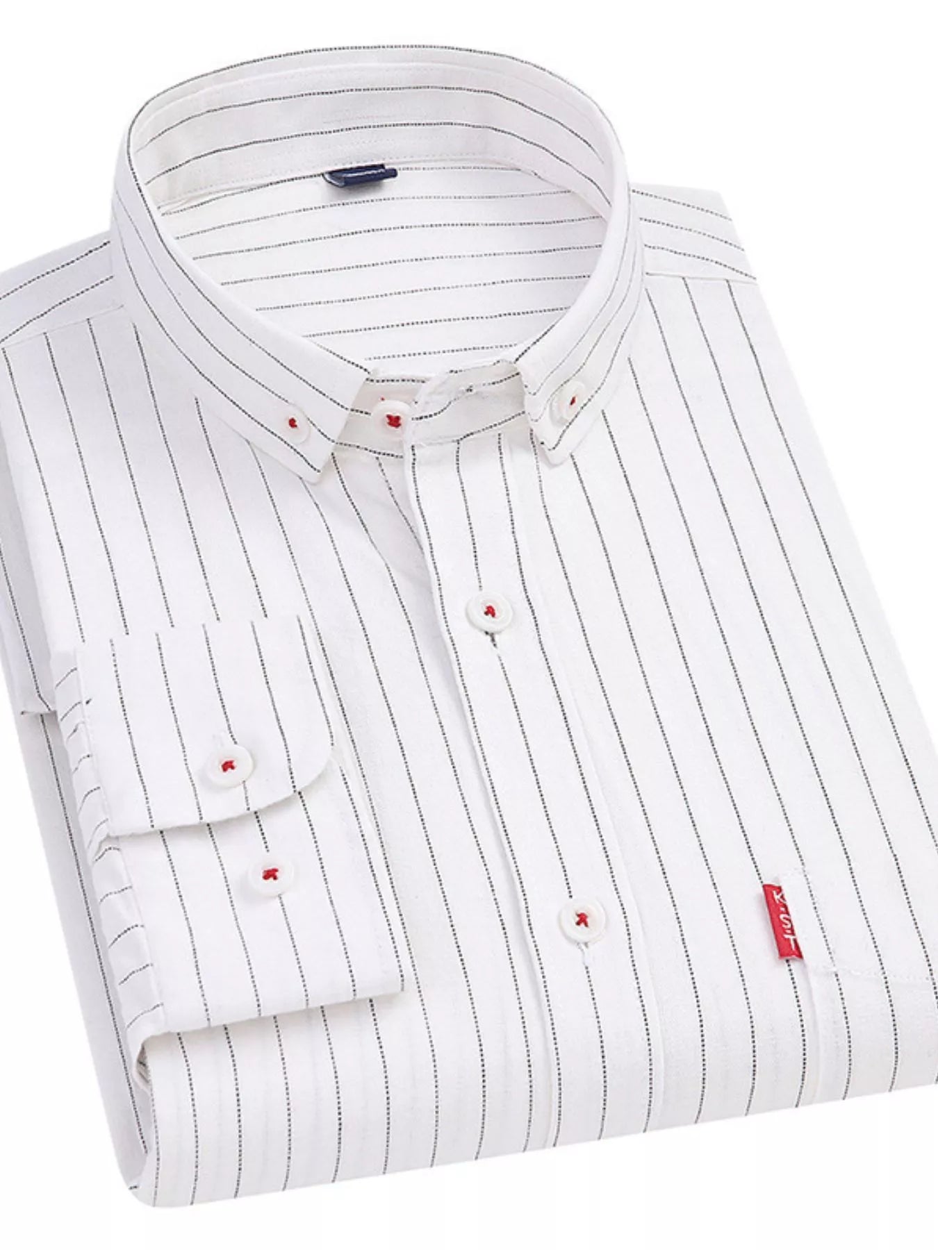 Men's Full Size Striped Long Sleeve Casual Shirt Plus Size