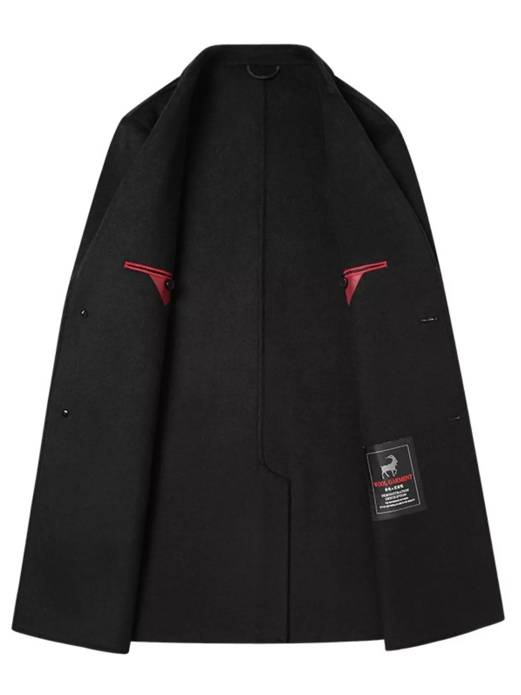 Men's Plus Size Button Up Long Sleeve Coat